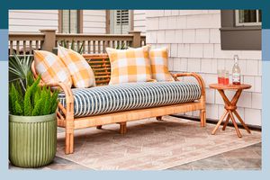 Back Porch on Real Simple Home with cushioned bench