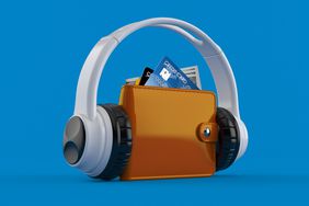 best-finance-podcasts: wallet with headphones