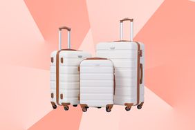Coolife Luggage 3 Piece Set Suitcase Spinner Hardshell Lightweight 