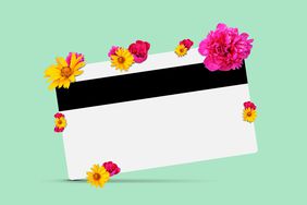 Credit card with flowers