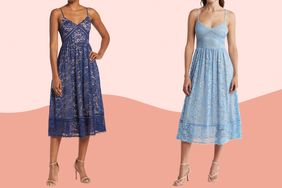 Crochet Stretch Lace Midi Dress