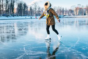 Fun Things to Do in December 2020: Woman ice skating outside