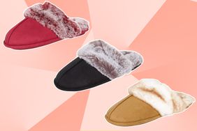 Jessica Simpson Women's Comfy Faux Fur House Slipper Scuff Memory Foam Slip tout 