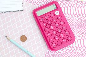 money-women: calculator and pencil