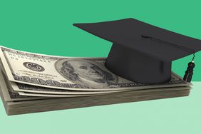 Paying for college: ways to pay for college (graduation cap and money)