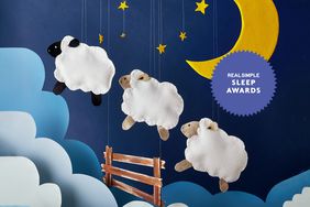 Real Simple Sleep Awards 2022: photo of felt sheep jumping over a fence