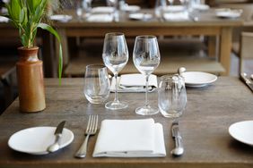table setting: restaurant safety