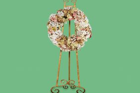 Funeral flower wreath on stand—funeral costs