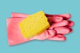 Spring Cleaning Shortcuts, gloves and sponge