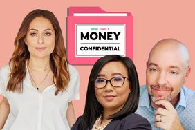 Brad Klontz, Farnoosh Torabi, & Beatrice Leong, money experts in front of the money confidential logo