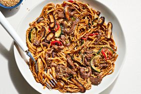 Udon with Seared Beef & Zucchini