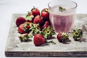vitamin C smoothie for immunity support: strawberries