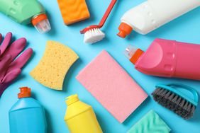 Clean supplies, sponges and brushes